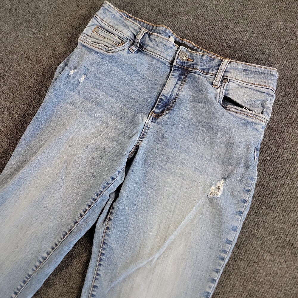 Kut From The Kloth Jeans Womens 12 Straight Distressed Stretch Jean Needs Repair